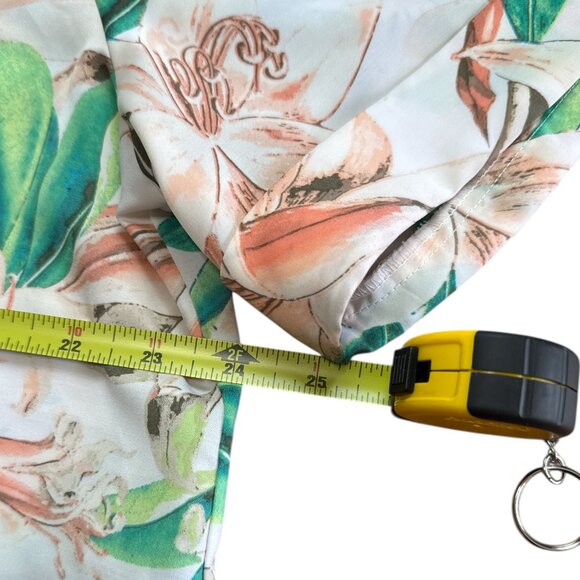 Chico’s Floral Button Front Top | Size 3 | Short Sleeve | Collared - Picture 6 of 8